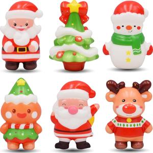 6 Pack Christmas Squishies Toys Slow Rising Squishy Squeeze Toy for Kids Boys Girls Toddlers Christmas Stocking Stuffers Party Favors Gifts