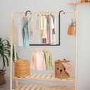 Hanging Closet Rod Adjustable Width Height Closet Rods For Hanging Clothes Black Closet Extender Hanging Rod Clothes Space-Saving Hanging Bar Organizer