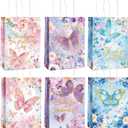 Outus 24 Pcs Butterfly Party Gift Bags Pink Purple Blue - Fluttering by Gift Bags with Handle for Butterflies Birthday Party Baby Shower Decoration