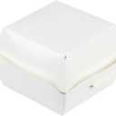 Restaurantware 2.5 x 2.5 x 2 Inch Mini Burger Boxes 100 Clamshell Food Containers - Hinged Lid Disposable White Paper Take Out Boxes For Appetizers Or Desserts Serve Sliders or Finger Foods
