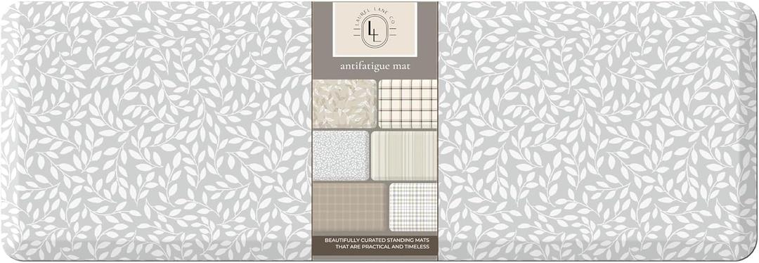 Anti Fatigue Mat by Laurel Lane Co.  Designer Anti Fatigue Mats for Kitchen Floor, Kitchen Mats for Floor, Desk Mat  Cushioned 0.75" Thick  Stain Resistant  Non-Skid Bottom  20" x 60"