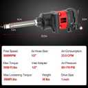 Trivd Frol Air Impact Wrench 1 inch Impact Gun 1 Inch Impact Wrench, Up to 3550 Ft.lbs, 5000RPM High Torque Pneumatic Impact Wrench with 32mm-33mm Sockets, 1/2" Air Inlet for Heavy Duty Repairs