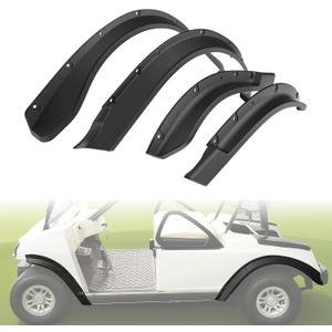 Fender Flares for Club Car DS 1993-up Gas & Electric Models, Combined Golf Cart Front and Rear Mud Guards with Hardware, Durable Injection-Molded PP Plastic (Not for Modified Carts) 4PCS