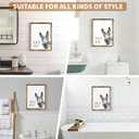 MODE HOME 14 x 11" Funny Bathroom Wall Art, Humorous Bath room Decor Wall Art with Torched Brown Wooden Frame, Decorative Bathroom Pictures Wall Decor