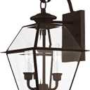 Livex Lighting 2281-07 Westover 2-Light Outdoor Wall Lantern, Bronze, 16.5" x 9" x 10"