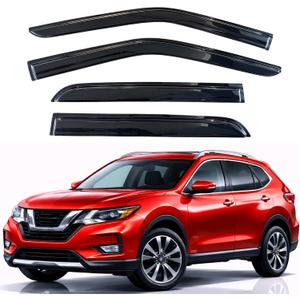 KPY Rain Guards Fit for 2014-2020 Nissan Rogue, Out-Channel Window Visors Vent Wind Deflectors 4PC, Car Accessories for 14-20 Rogue (Excludes Sport Model)