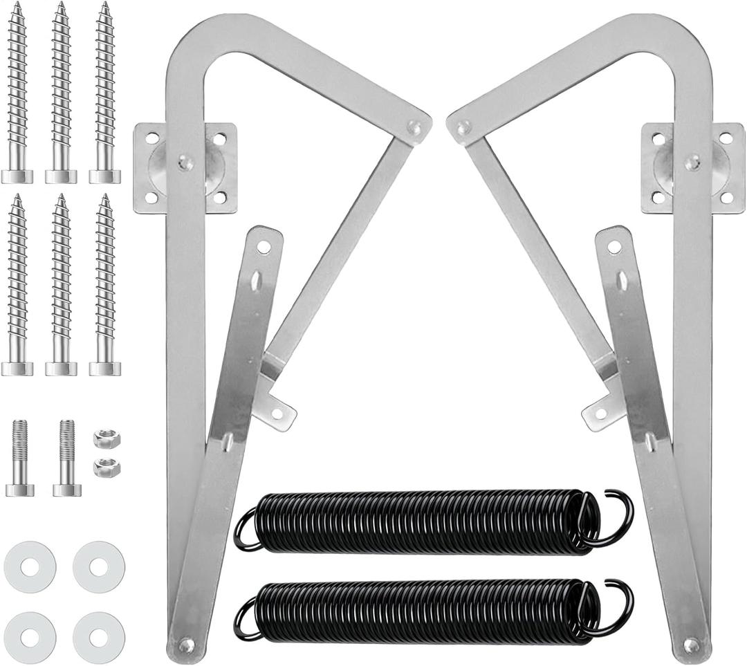55-2 Attic Ladder Hinge Arms with Springs,Compatible with Werner Mk5, WU2210, W2208, W2210 Attic Ladders Parts, Fits for Werner Attic Ladders Manufactured After 2010 (A)