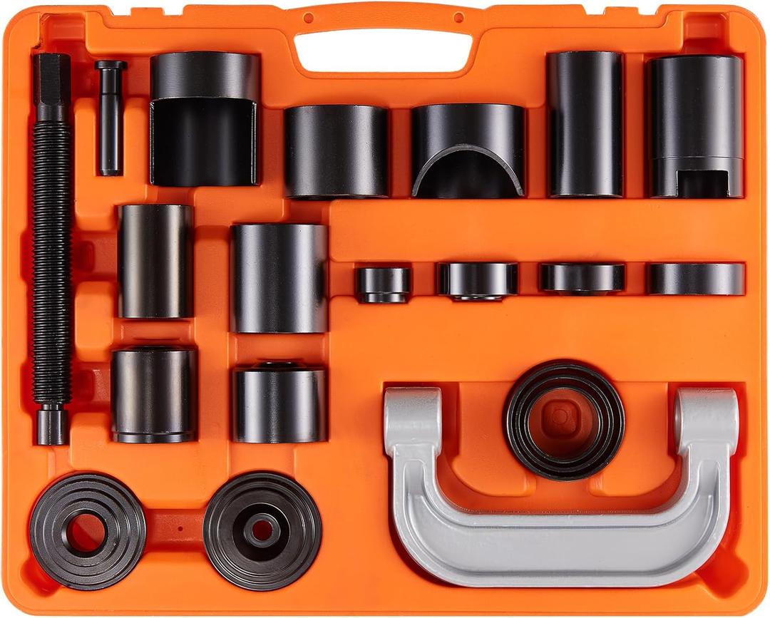 VEVOR Ball Joint Press Kit, 21 pcsTool Kit, C-Press Ball Joint Remove and Install Tools, for Most 2WD and 4WD Cars, Heavy Duty Ball Joint Repair Kit for Automotive Repairing