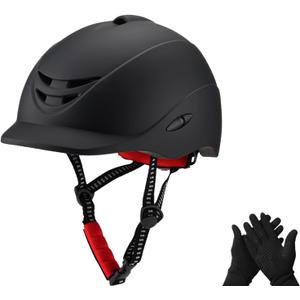 Equestrian Helmets, Gloves for Horseback Riding, Training Safety Gear, Riding Helmet Suit for Youth, Women, Man, Adult (Large)