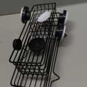 TAILI Shower Caddy Suction Cup 2 Pack with Hooks & Soap holder, Heavy Duty Shower Organizer for Bathroom, No Drilling Bathroom Organizer with Large Capacity, Black Metal Storage Basket