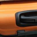Amazon Basics 26" Hardside Medium Checked Luggage, Expandable Hardshell Suitcase with Wheels, Scratch-Resistant Surface, Four Multi-directional Wheels, Orange
