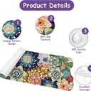 Bathtub Mat Non Slip, Bohemia Extra Long Bath tub Mat Shower Floor Mat with Suction Cups and Drain Holes for Adults Kids Elderly 40 X 16 Inch