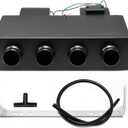 A/C Air Conditioning Evaporator Assembly Unit 12V, Under-Dash A/C Heating Cooling Unit with 4 Vents for Car Truck