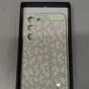 OOK Compatible with Samsung Galaxy S25 Plus Leopard Case with Wrist Strap, White Leopard TPU Shockproof Protection Slim Cover with Camera Protection for Women Girls