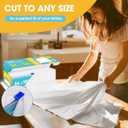 Niuara White Plastic Table Cover Roll - 54IN x 100FT, Table Cloth for Rectangle Table with Slide Cutter, Plastic Table Cloth Disposable with Cut-to-Size Design for Weddings, Banquets, Parties