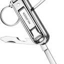 MR.GREEN Multifunctional Nail Clippers Stainless Steel Six Functions Nail Cutter Nail Files Small Knife Scissors (Large)