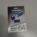 SAMSUNG Type-C USB Flash Drive, 64GB, Transfers 4GB Files in 15 Secs w/Up to 300MB/s 3.13 Read Speeds, Compatible w/USB 3.0/2.0, Waterproof, 2022, Blue, MUF-64DA/AM