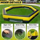 17FT Gaga Ball Pit Portable with Soccer Goals,Inflatable Gaga Ball Pit with Blower for Indoor Outdoor School Family Activities Giant Inflatable Sport Games
