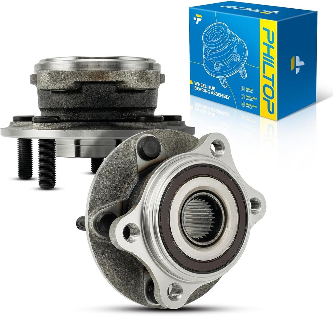 PHILTOP 513354 Front Wheel Hub Assembly Fit for Mazda 3 2014-2018, Mazda C-X-3 2016-2021, 5 Lugs Wheel Hub Bearings