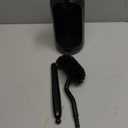 HAMITOR Toilet Bowl Brush Holder Set: Bathroom Deep Cleaning Toilet Cleaner Scrubber Under Rim with Curved Bristle for Dead Corner Clean - Hidden Rv Toilet Decorative Accessories with Caddy- Black (1 pack)