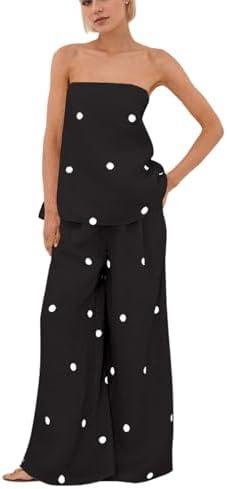 calbatic Polka Dot Women Pants, Black, S