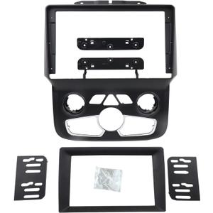 Double Din Dash Radio Trim Kit for Dodge Ram 1500 2500 5500 2013-2019 Installation Bezel 9 Inches (Ram 1500/2500)
