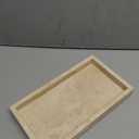 Natural Travertine Guest Towel Holder, Stone Napkin Holder for Bathroom,Gorgeous Bathroom Napkin Holder Tray, Stylish Guest Towel Holder Tray for Bathroom Toilet Dining Table, Beige (9.7x5.5 Inch)