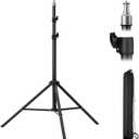 K&F Concept Light Stand for Photography, 7.5ft/2.3M Portable Extendable Photo Video Tripod Stand, Lighting Tripod with 1/4" Screw for Lighting/Strobe Light/Webcams/Cameras/Softbox, with Storage Bag