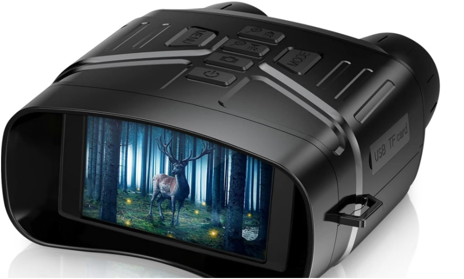 Night Vision Goggles for Adults, 4K Infrared Night Vision Binoculars with Rechargeable Battery and Anti-Shake Motion Detection for Camping