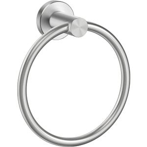 FORIOUS Towel Ring, SUS304 Stainless Steel Modern Hand Towel Holder Rack Hanger Round for Bathroom Wall Mounted, Ideal for Bath, Kitchen, RV, Brushed Nickel