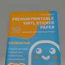 Colemoly Sticker Paper Clear Printable Vinyl for Inkjet Printer-25 Transparent Dry-Quick Sheets of 8.5x11 Decals and Labels Self-Adhesive Non-Waterproof Papers Tear Resistance Bright Color for DIY