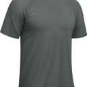TACVASEN Men's Rashguard Shirts Short Sleeve UPF 50+ Sun Protection SPF T-Shirt Quick Dry Fishing Swim Athletic Tops (Gray, XL)