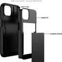 Nvollnoe Compatible with iPhone 15 Plus Case with Card Holder Heavy Duty Protective Dual Layer Shockproof Hidden Card Slot Slim Wallet Phone Cover for Women&Men 6.7 inch(Black)