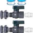 LePvo 2 Pack Rain Barrel Spigot Kit, Water Barrel PVC Garden Diverter Kit, Bulkhead Fitting Hose Faucet Adapter and Thread Seal Tape for Water Tanks, Aquariums, Tubs, Pool, Garden Barrel