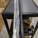 Ivilon Drapery Window Curtain Rod - End Cap Style Design 1 Inch Pole. 72 to 144 Inch Color Black