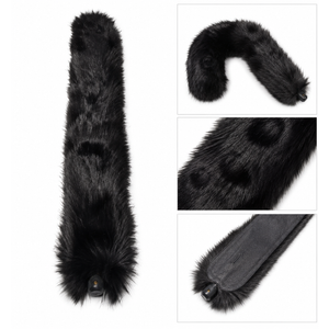 Black Fake Fur Tail Attachment 