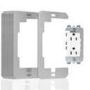 Wall Plate Spacer, 12Pack Metal Flush Fit Device Level Plate for Wall Outlet Repair and Loose Electrical Plug Fix, Outlet Spacers Extender Shims for Electrical Box/Switch