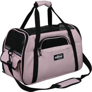 EliteField Soft Sided Pet Carrier (Airline Approved) (Medium: 17" L x 9" W x 12" H, Pink)