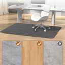 Blvornl Office Chair Mat for Hardwood Floor, 35.4"*47.2" Desk Computer Mat for Hard Wood, Large Anti-Slip Hard Floor Protector Rolling Chair Mat, PVC Desk Rug for Office Black