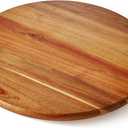 ORIDOM Acacia Wood Lazy Susan, Wood Turntable Tray Cabinet Organizer, 14"