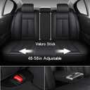 MINGBRON Black Car Seat Cover with Lumbar Support, Car Seat Protector Waterproof, Nappa Leather Car Seat Cushion, Car Seat Covers Front Seats and Back Fit for Most Cars