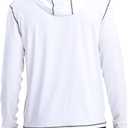 Fishing Shirts for Men,Long Sleeve Rash Guard Shirts Sun Protection Hoodie Athletic Running Hiking Shirt 1/2 Packs (XXL)