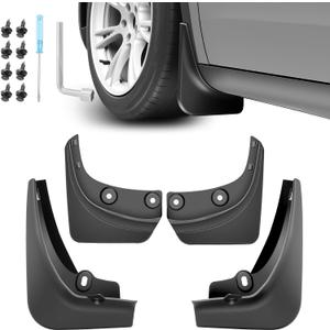 2021-2023 Tesla Model 3 Accessories Mud Flaps, All Weather Car Protection [Protect Paint] No Drilling Required, Tire Protector Mud Flaps for Tesla Model 3 2021-2023