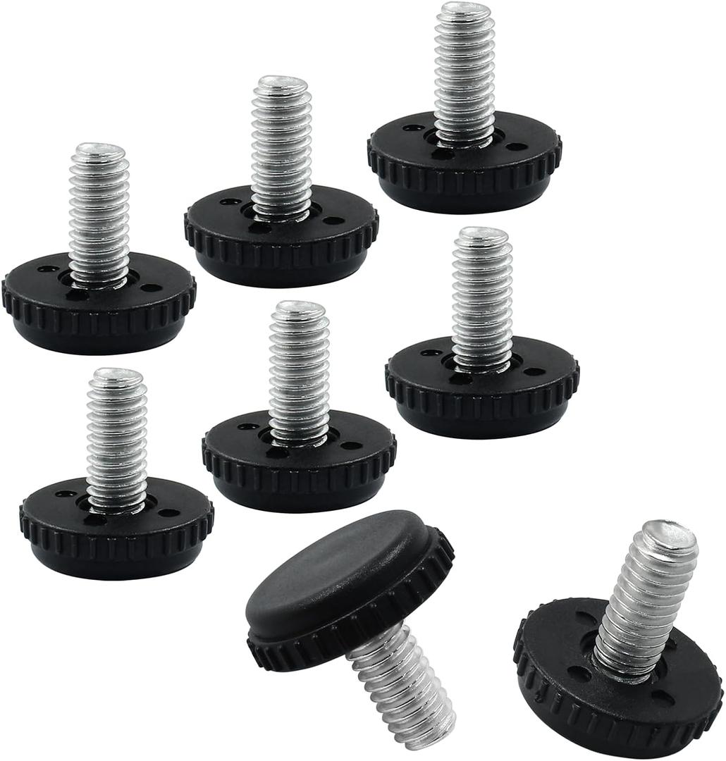 5/8"-18 Furniture Leveling Feet 8 Pcs Adjustable Table Levelers Chair Glide Leveling Screw in Threaded for Patio Furniture Tables Chairs