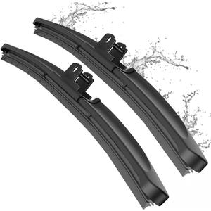 METO T6 Silicone Windshield Wiper Blades, 22 and 22 inches (set of 2) (22"+22" (Pair for Front Windshield))