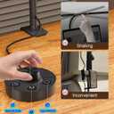 Desk Lamp Clamp Light 24W, Ultra Wide 4 Head Bars, 5 Color Modes Dimming, Multi-Screen Setup Desk Light for Office, Architect (Black, Adapter Included)