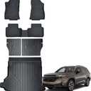 Auxko All Weather Floor Mat & Cargo Mat with Back Seat Mat Fit for Subaru Forester 2025 (Not Hybrid) TPE Floor Liner Mat Accessories for Forester 2025 All Season Odorless Anti-Slip Car Mats Black