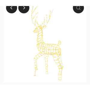 180CM Pre-Lit Christmas Reindeer, 3D Buck Xmas Decoration with 300 Warm White LED Lights