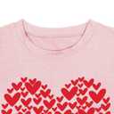 Toddler Valentine's Day Shirts Boys Girls Love Heart Graphic T-Shirt Valentine Short Sleeve Tee Tops