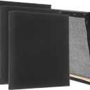 PATIKIL Black Stretched Canvas, 12 Pcs 6" x 6" (15 x 15 cm) Cotton Canvas for Acrylic, Oil, Watercolor Paints